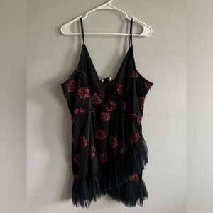 Lace & beads glitter rose dress 16